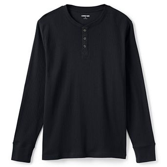 Men's Lands' End Ribbed Pajama Sleep Henley