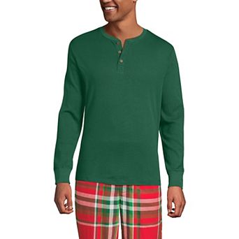 Men's Lands' End Ribbed Pajama Sleep Henley