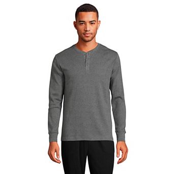 Big & Tall Lands' End Knit Ribbed Pajama Henley