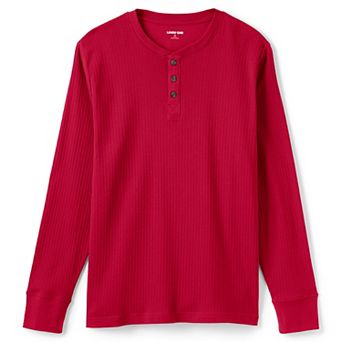 Big & Tall Lands' End Knit Ribbed Pajama Henley