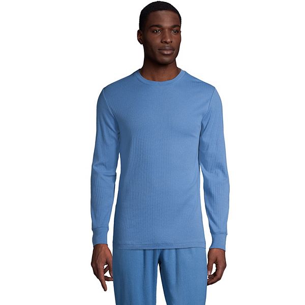 Men's Lands' End Knit Ribbed Crewneck Pajama Sleep Shirt