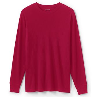 Men's Lands' End Knit Ribbed Crewneck Pajama Sleep Shirt