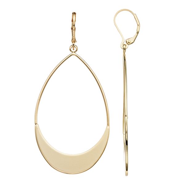 Simply Vera Vera Wang Teardrop Earrings - Gold Tone