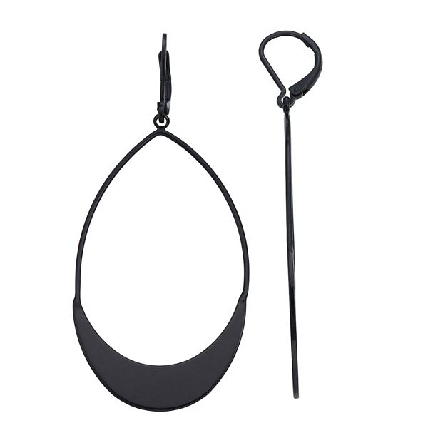 Simply Vera Vera Wang Teardrop Earrings - Jet Tone