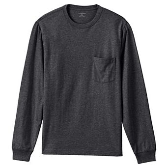 Big & Tall Lands' End Long Sleeve Super Pocket Tee