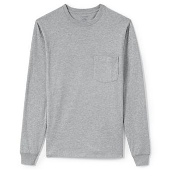Big & Tall Lands' End Long Sleeve Super Pocket Tee
