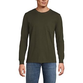 Big & Tall Lands' End Long Sleeve Super Pocket Tee
