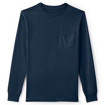 Big & Tall Lands' End Long Sleeve Super Pocket Tee