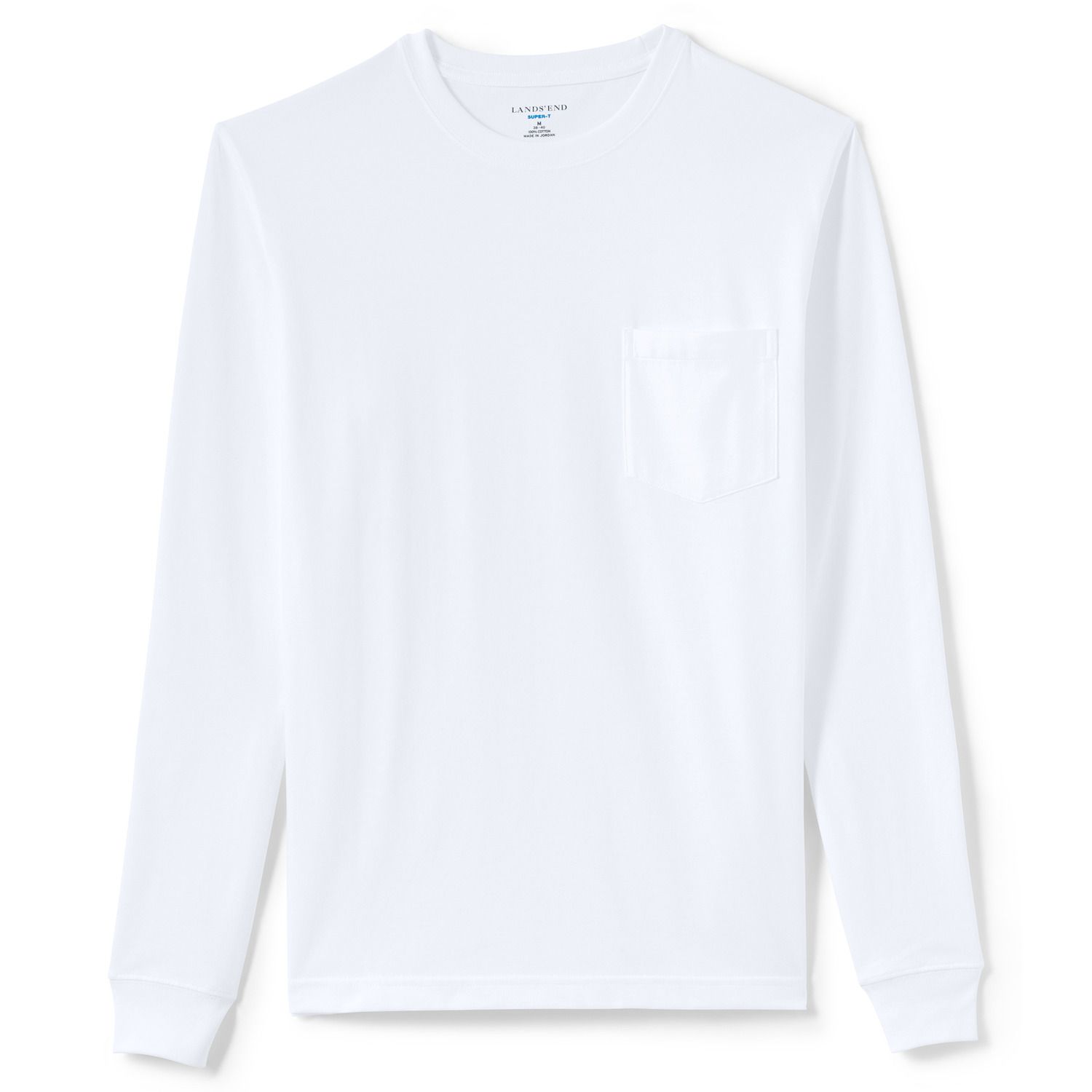 mens plain white long sleeve t shirt