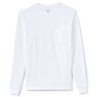 Big & Tall Lands' End Long Sleeve Super Pocket Tee