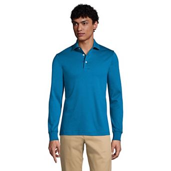 Big & Tall Lands' End Super Soft Long Sleeve Supima Polo