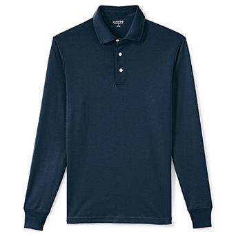 Big & Tall Lands' End Super Soft Long Sleeve Supima Polo