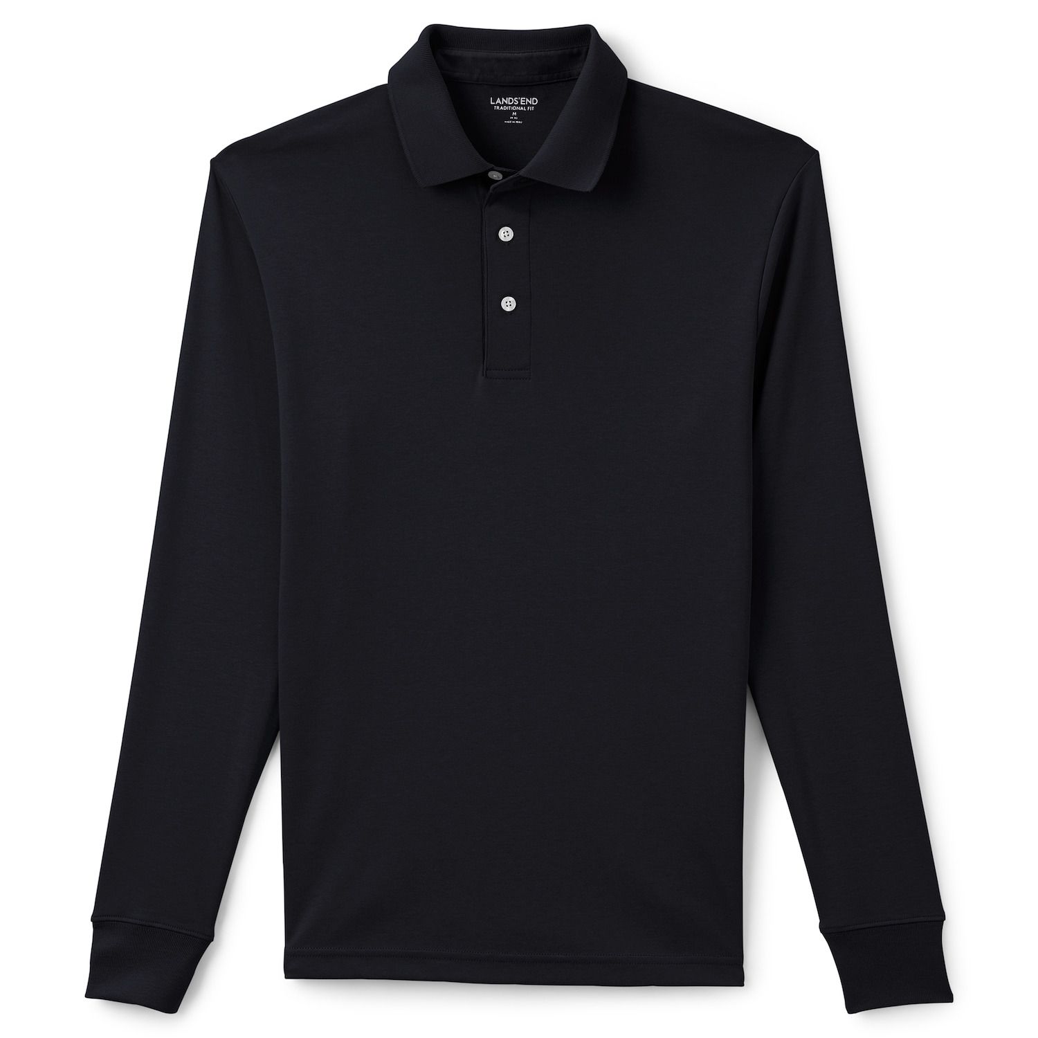 black long sleeve polo shirt