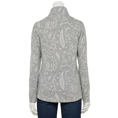 Women's Croft & Barrow® Mockneck Fleece Sweatshirt