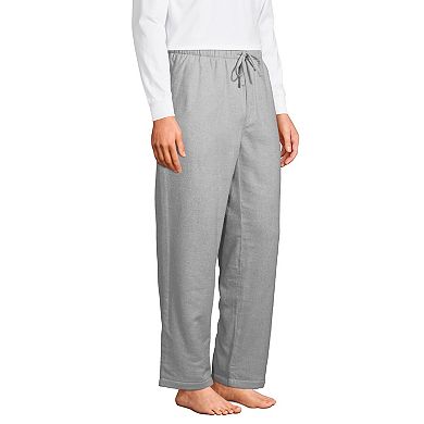 Men's Lands' End Plaid Sherpa-Lined Flannel Pajama Pants