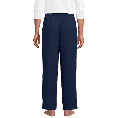 Men's Lands' End Plaid Sherpa-Lined Flannel Pajama Pants