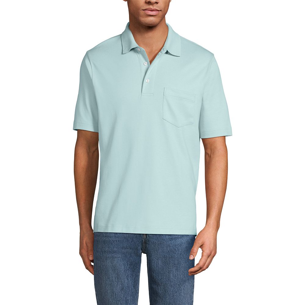 Men's Lands' End Super Soft Supima Pocket Polo