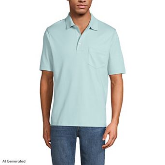 Men's Lands' End Super Soft Supima Pocket Polo
