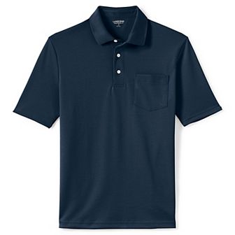 Men's Lands' End Super Soft Supima Pocket Polo