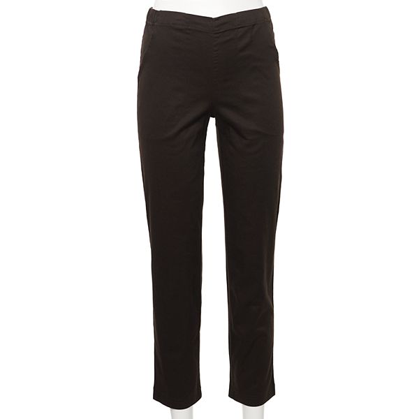 Petite Croft & Barrow® The Classic Pull-On Stretch Ankle Pants