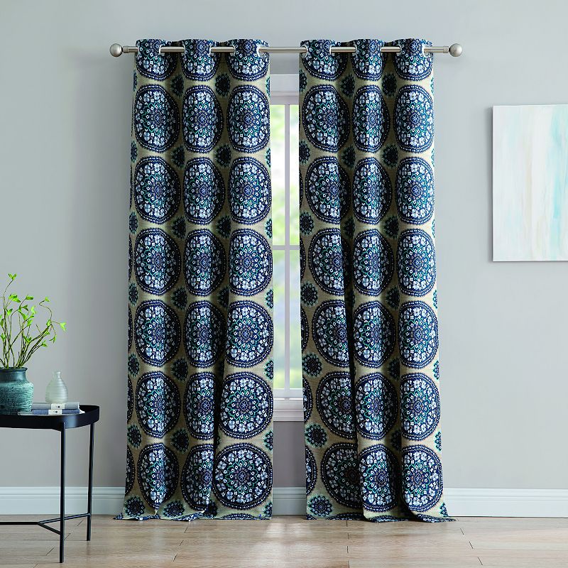 1888 Mills 1-panel Textured Blackout Window Curtain, Multicolor, 40X84