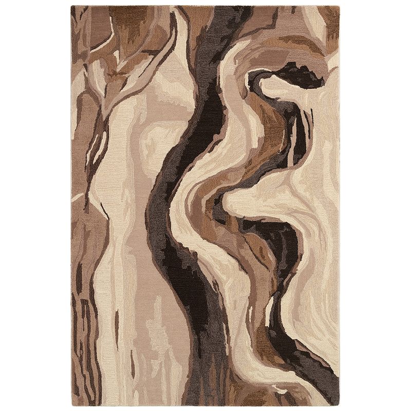 Liora Manne Corsica Panorama Wool Rug, Brown, 7.5X9.5 Ft