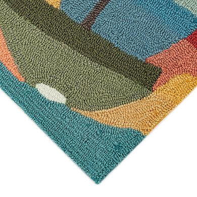 Liora Manne Frontporch Parasol And Pup Indoor Outdoor Rug