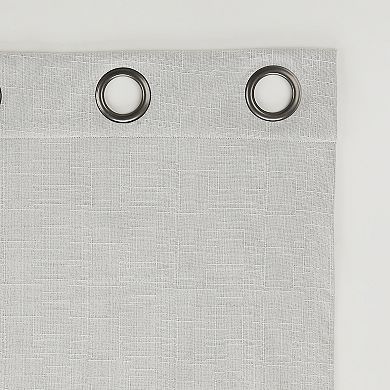 Sun Zero Cayden 100% Blackout Draft Shield Fleece Insulated Textured Grommet Curtain