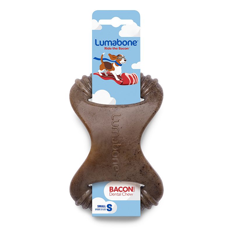 Lumabone Bacon Dental Chew Dog Toy - Small, Multicolor