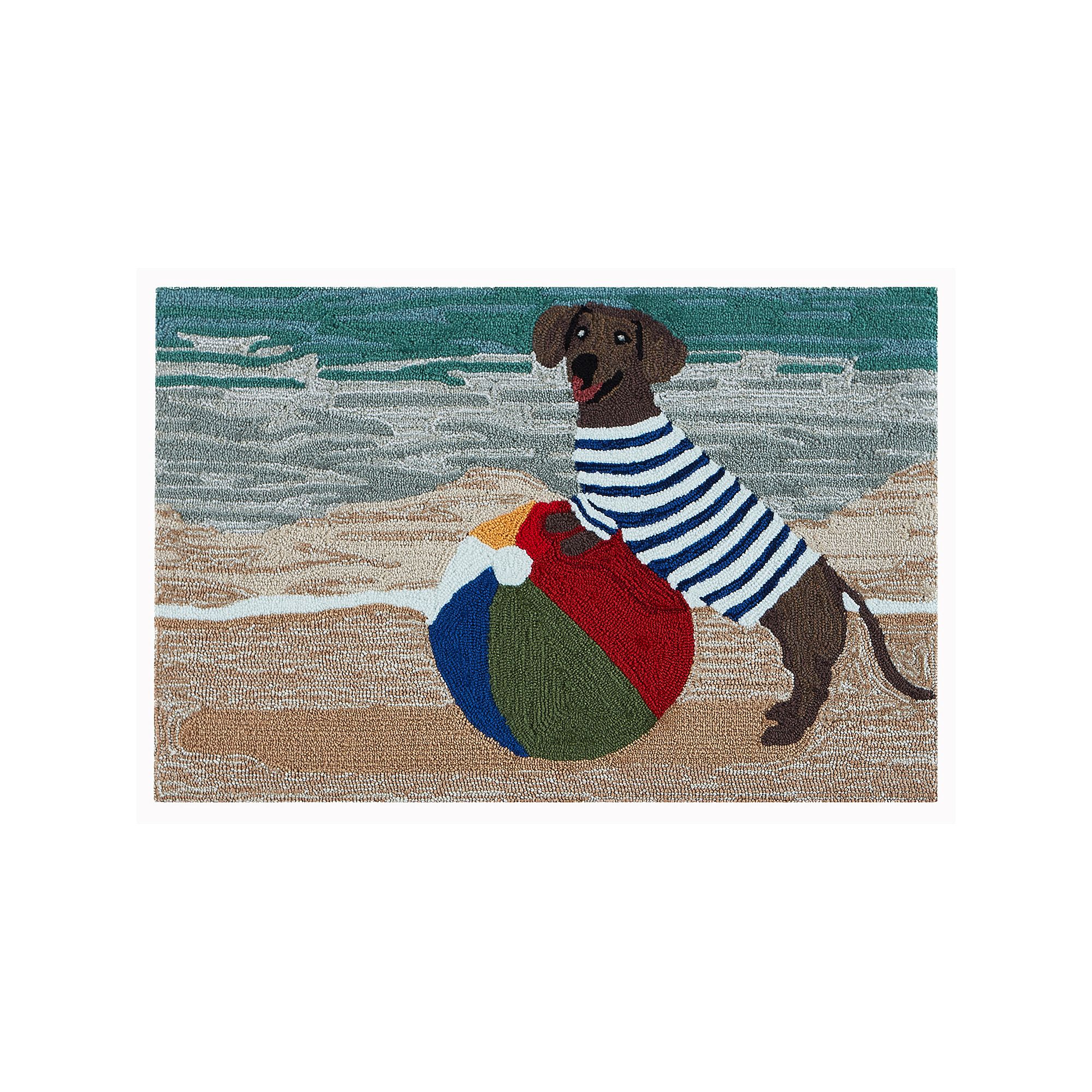 Liora Manne Frontporch Coastal Dog Indoor Outdoor Rug, Blue