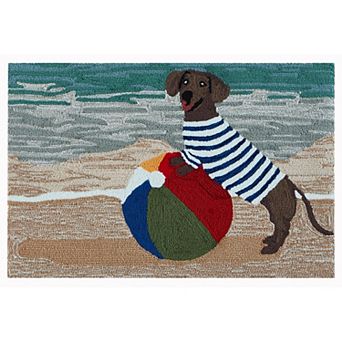 Liora Manne Frontporch Coastal Dog Indoor Outdoor Rug