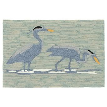 Liora Manne Frontporch Blue Heron Indoor Outdoor Rug