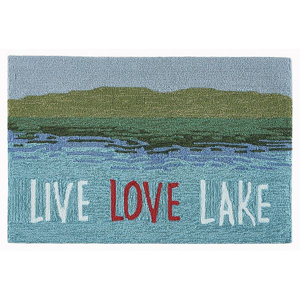 Liora Manne Frontporch Live Love Lake Indoor Outdoor Rug