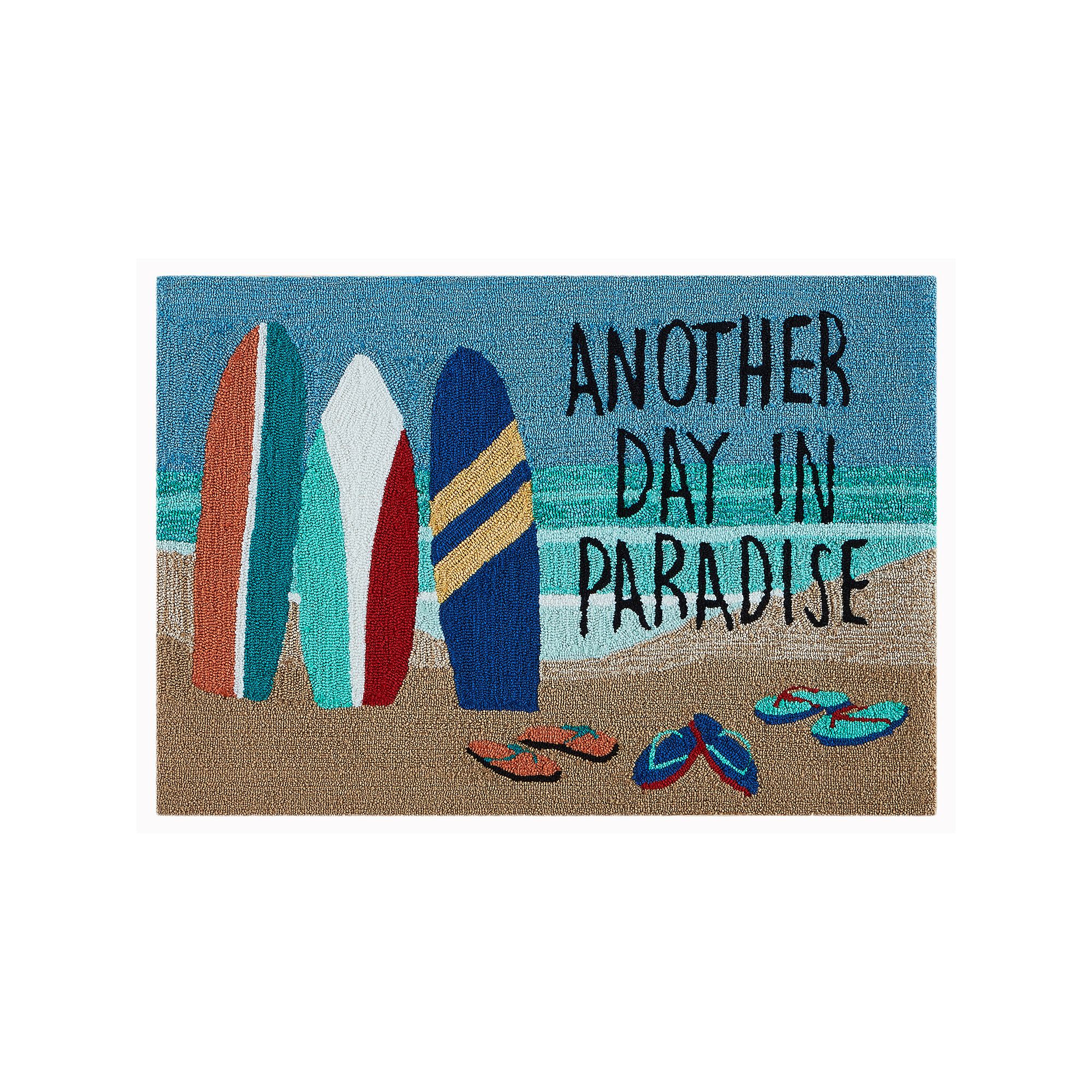 Liora Manne Frontporch Beach Paradise Indoor Outdoor Rug, Blue