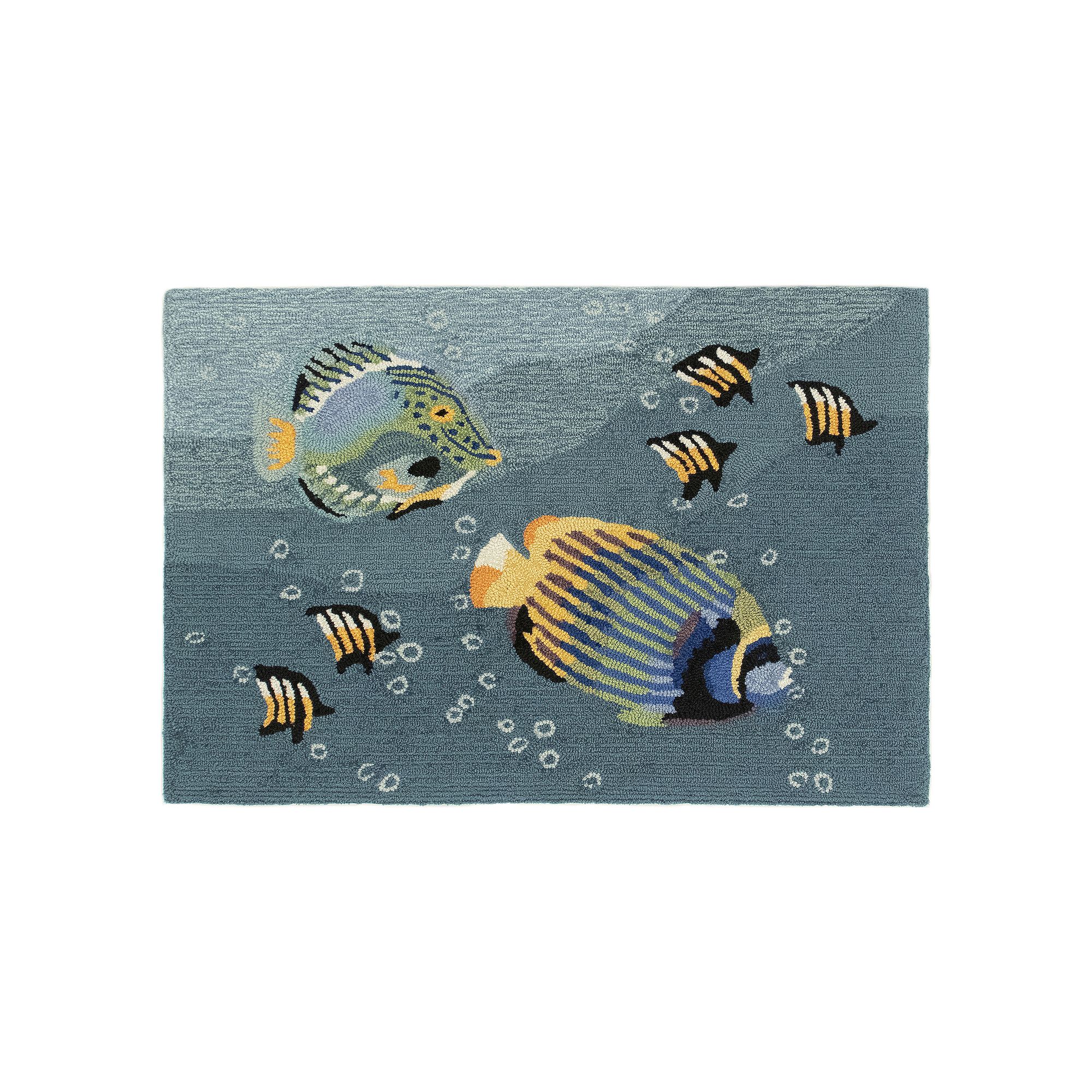 Liora Manne Frontporch Aquarium Indoor Outdoor Rug, Blue