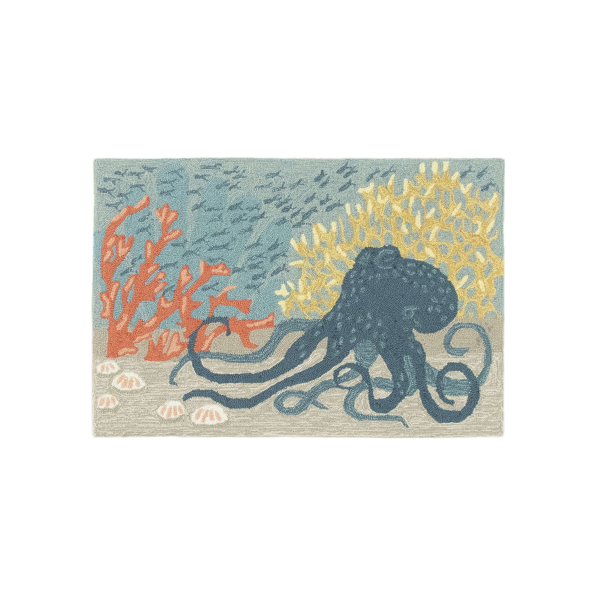 Liora Manne Frontporch Underwater Indoor Outdoor Rug, Blue