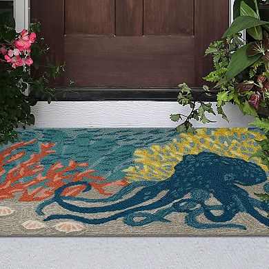 Liora Manne Frontporch Octopus Indoor Outdoor Rug