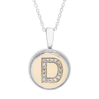 It's Personal 14k Gold Over Sterling Silver Diamond Accent Initial Pendant Necklace