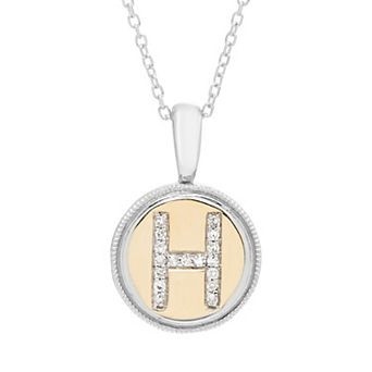 It's Personal 14k Gold Over Sterling Silver Diamond Accent Initial Pendant Necklace