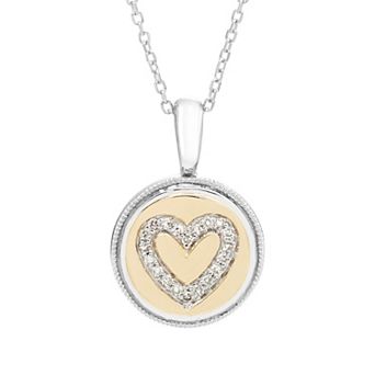 It's Personal Sterling Silver Diamond Accent Heart Pendant Necklace