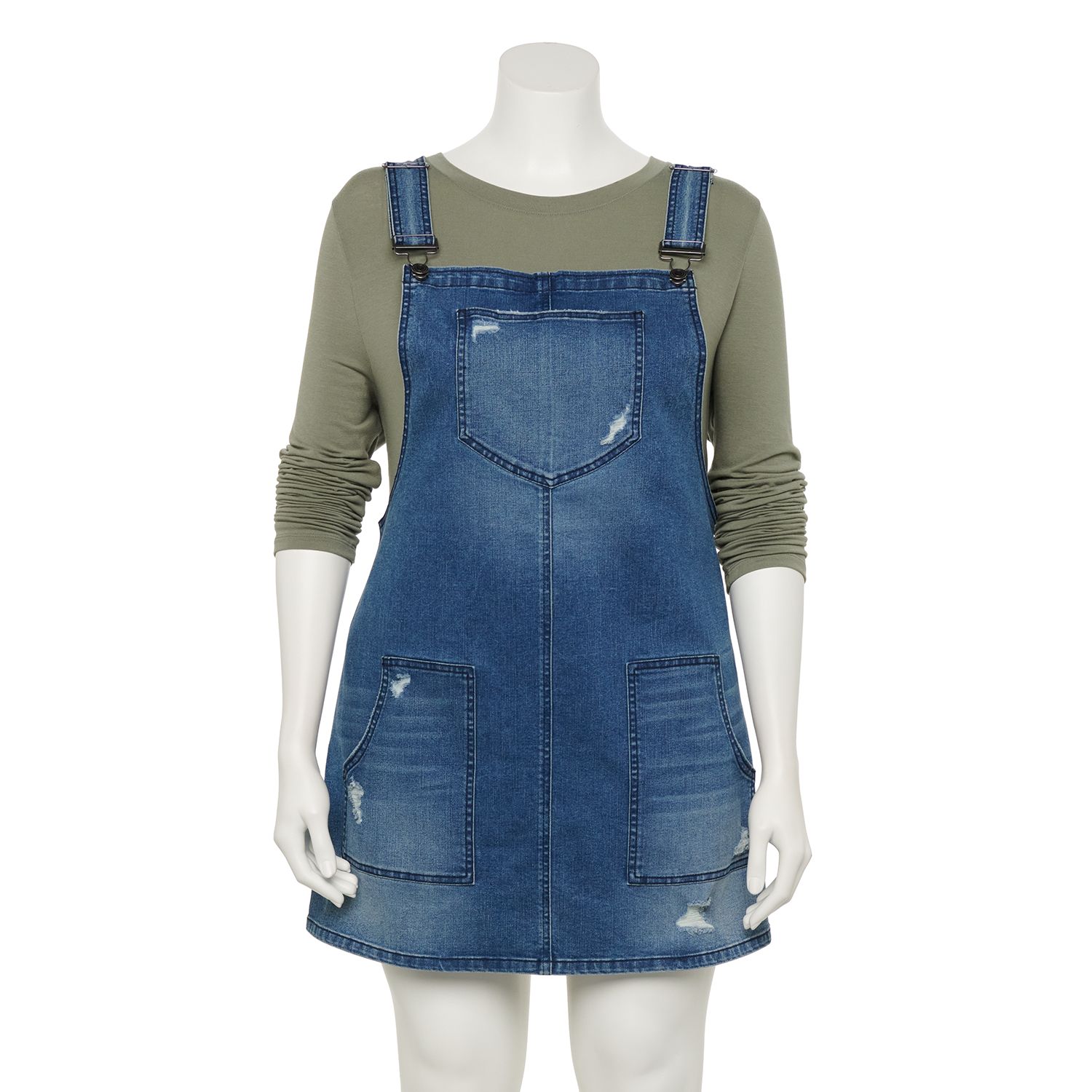 pinafore mini dress