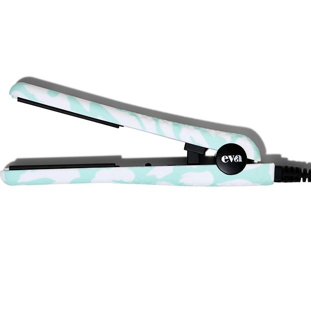 Eva NYC Mint Leopard Mini Healthy Heat Ceramic Styling Flat Iron