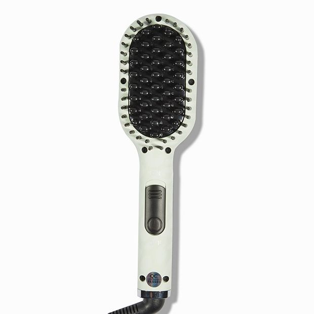 Eva NYC Mint Leopard Mini Healthy Heat Thermal Straightening Brush