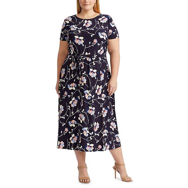 Plus Size Chaps Floral Midi Dress