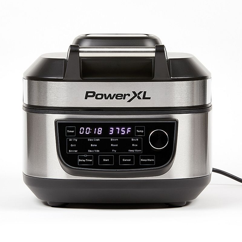 PowerXL - 6qt Digital Grill Air Fryer Combo - Silver