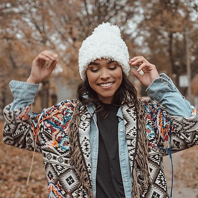 MUK LUKS Knit Cuff Pom Pom Beanie MUK LUKS Women main image 2