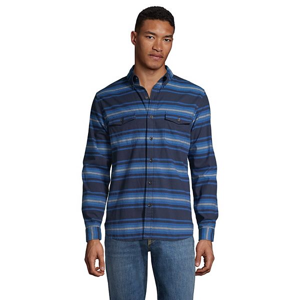 Big & Tall Lands' End Traditional-Fit Comfort-First Lightweight Plaid ...