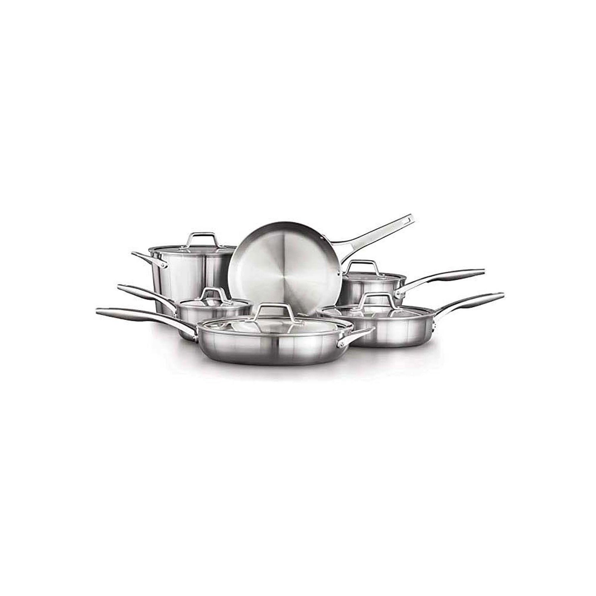 Calphalon Premier 11-pc. Stainless Steel Cookware Set, Silver