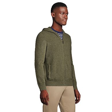 Men's Lands' End Cashmere Full Zip Sweater Hoodie