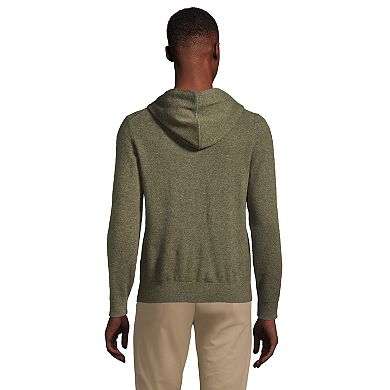 Men's Lands' End Cashmere Full Zip Sweater Hoodie